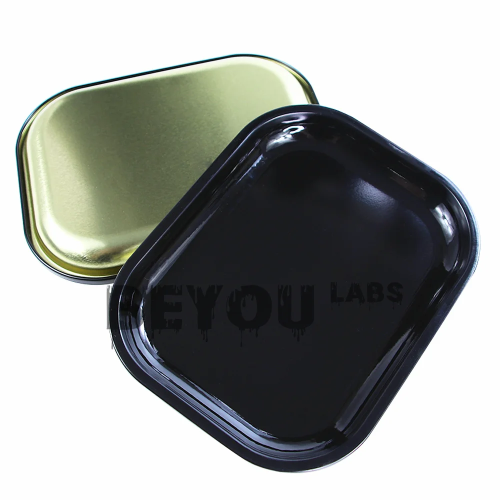 Rolling Tray Tobacco Cigarette Paper Accessories Trays Magnetic Lid Set Smoking Grinder Storage Metal Plate Customize 18x14CM