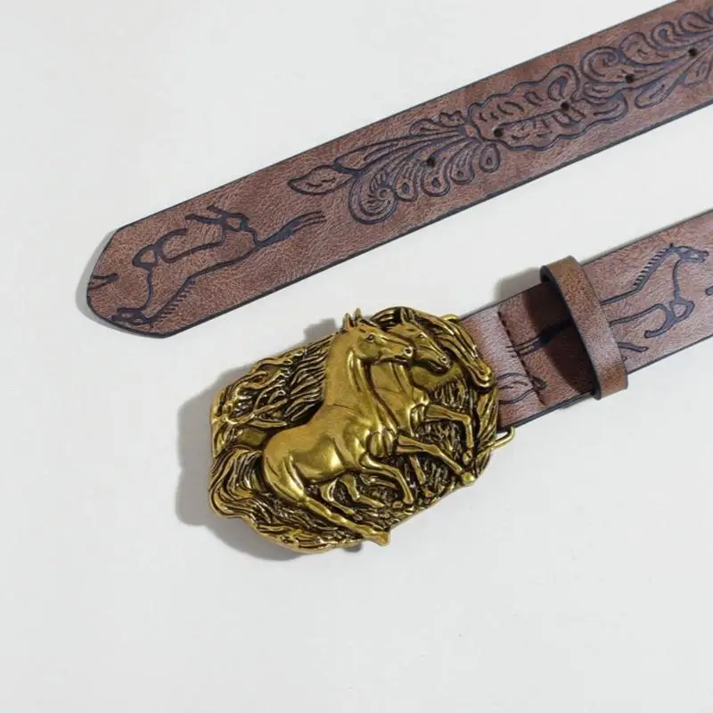 

652F Girls Retro Waist Belt for Daily Costume Floral Jewelry Waist Body Jewelry for Party Jeans Belt Cowboy Chain