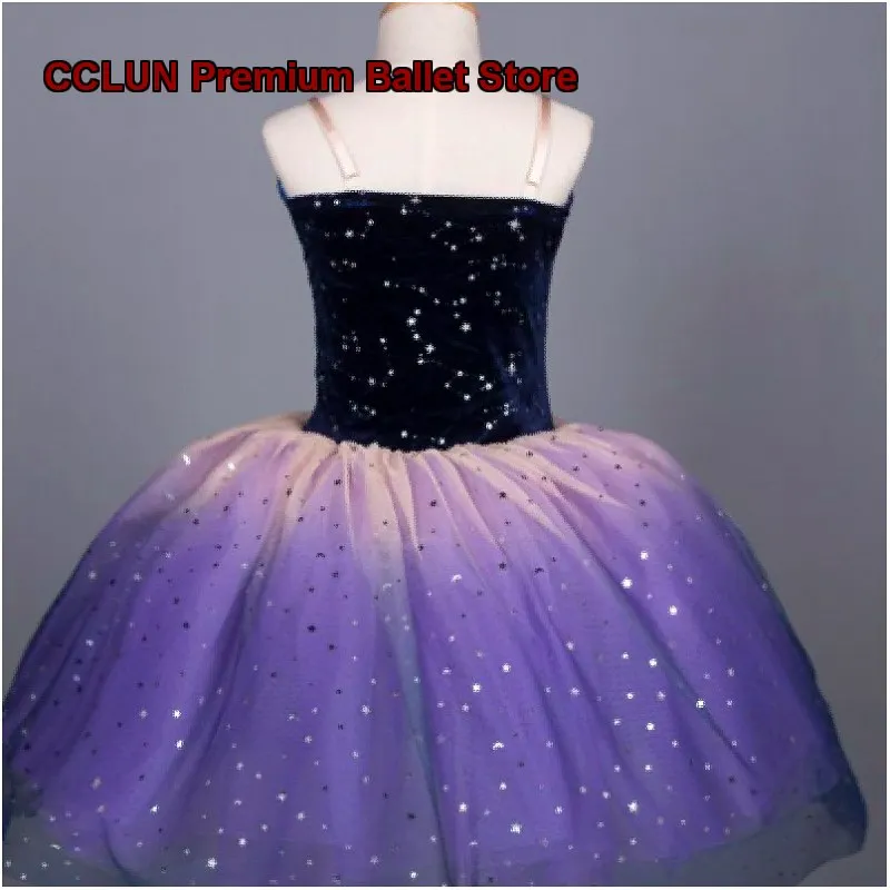 children's-professional-performance-costume-long-mesh-modern-dance-stage-costume-for-girls-kids