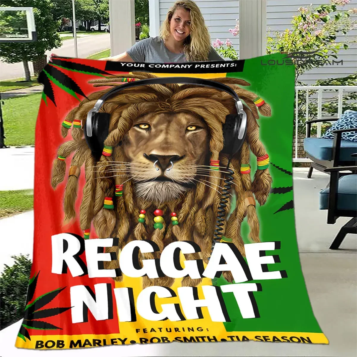 

Bob Marley, Lion, Maple Leaf, Printing blanket birthday gift thin blanket blankets for beds picnic blanket