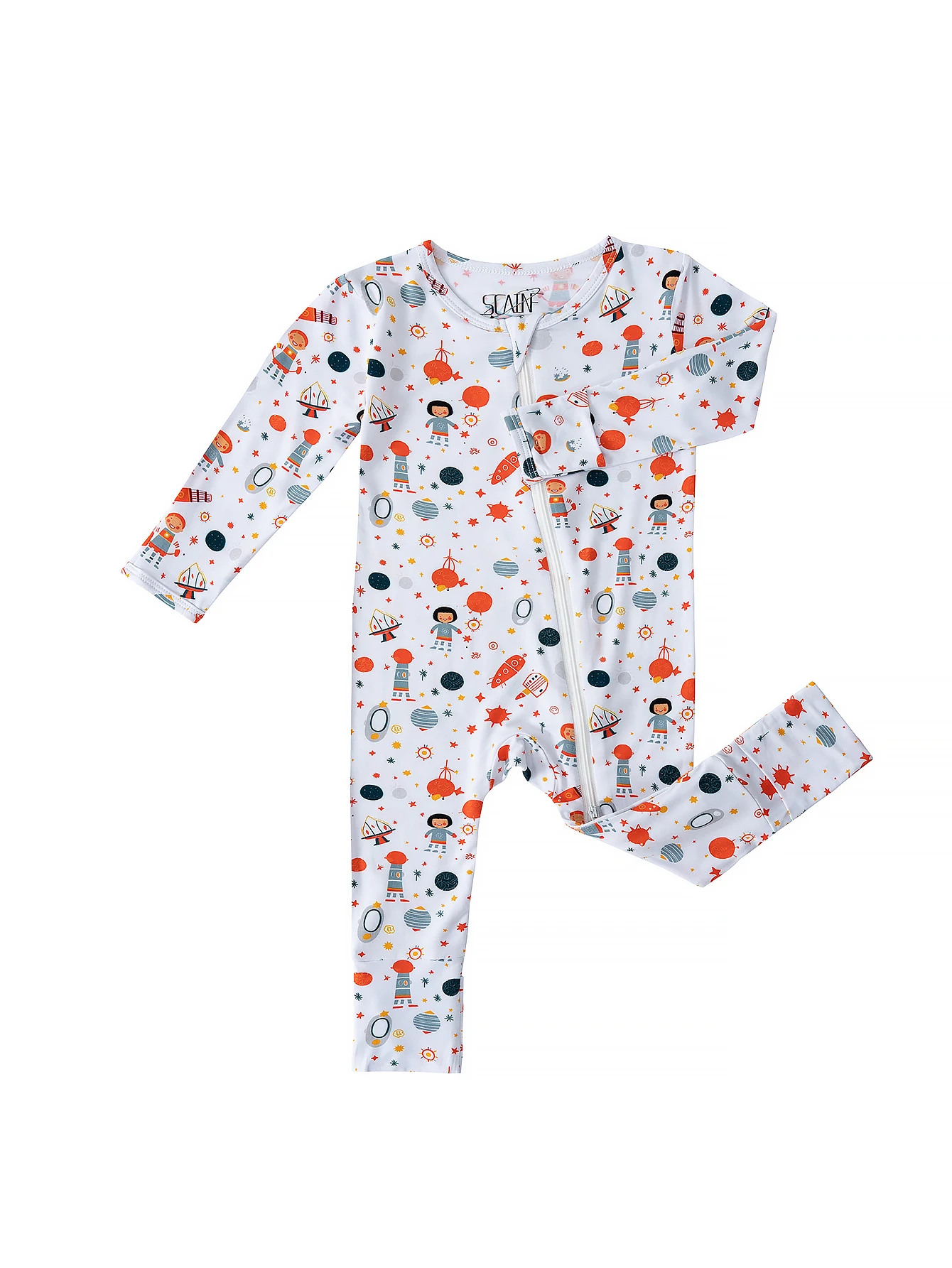 Infant Bamboo Fiber Onesie with Zipper Design, Suitable for All Seasons, Fits 0-24 Months, Can Be Worn Outdoors 2