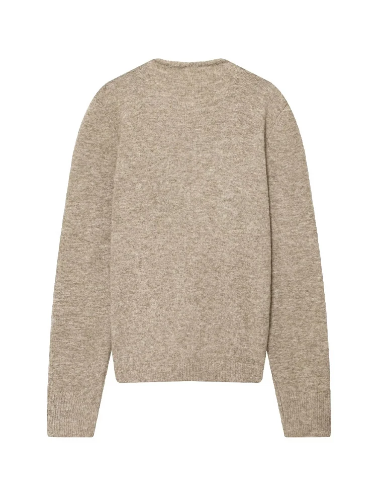 HH Women Autumn Knit Coat Long Sleeve Single-Breasted Cardigan Female Fashion Casual Loose Versatile Street Style Cardigan Top