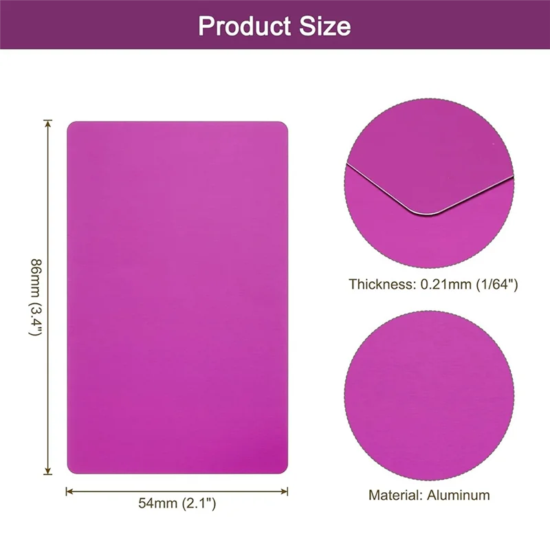 Dependable-200Pcs Metal Business Card Blanks,1/64 INCH Thick 3.4X2 Inch Aluminum Laser-Engraving Materials Unique Cards