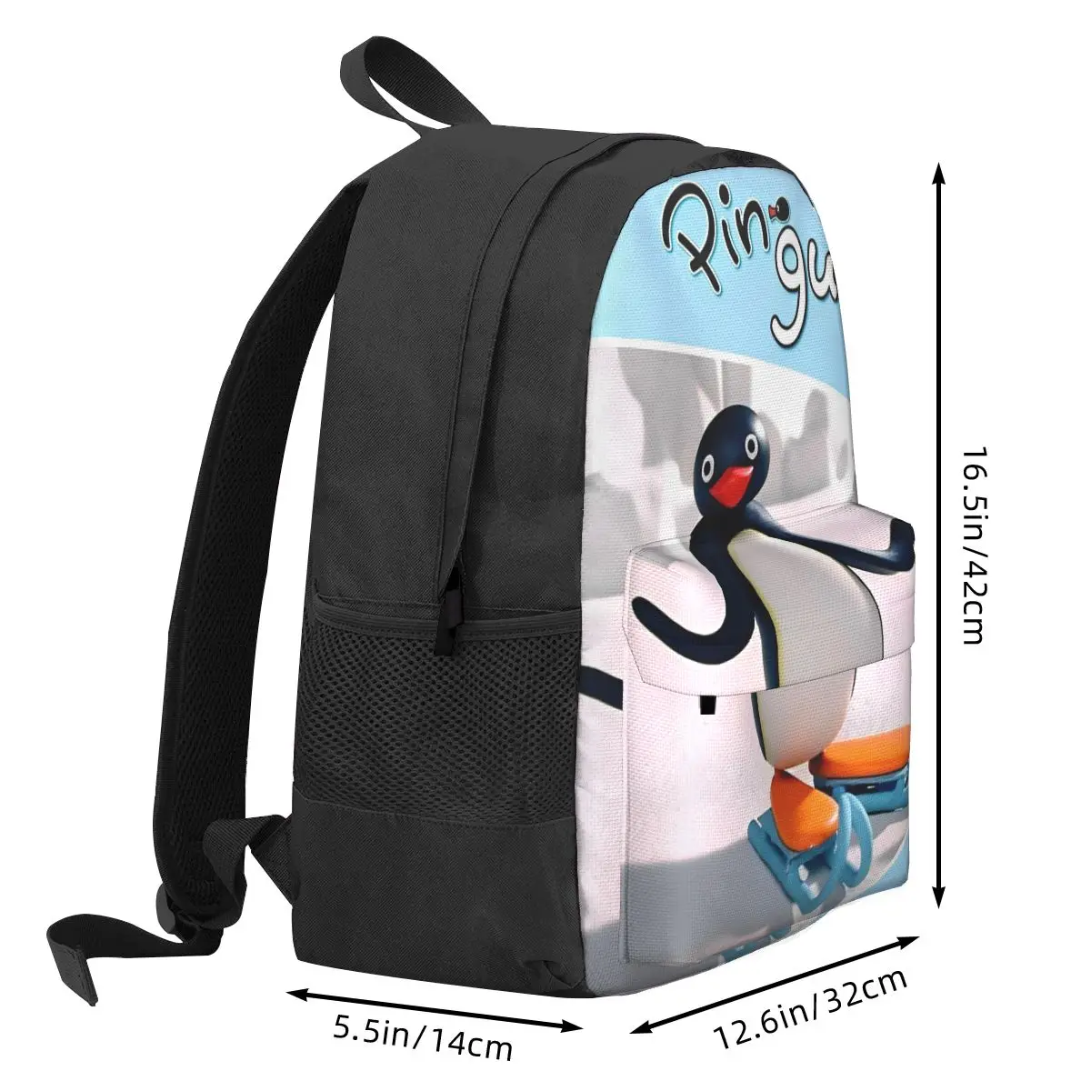 Pingu PenEcolCute Animal Anime Sac à dos pour femme, sac d'école décontracté pour enfants, sac à dos pour ordinateur, adolescent, initié, Mochila, 3D