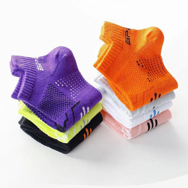 Summer Women Sports Socks Thin Breathable Mesh Strip Low Cut Non-slip Shock-absorbing Athletic Running Cottom Boat Socks