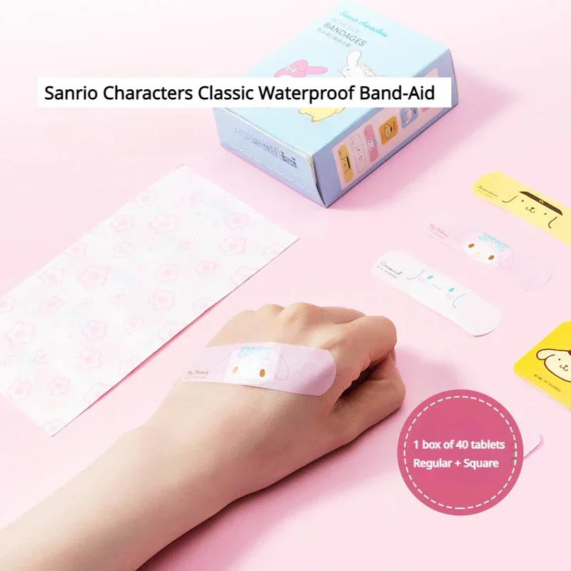 MINISO Sanrio Characters Fantasy Series Waterproof Band-Aid Combination Pack 40 Pieces Cinnamoroll My Melody Pompompurin