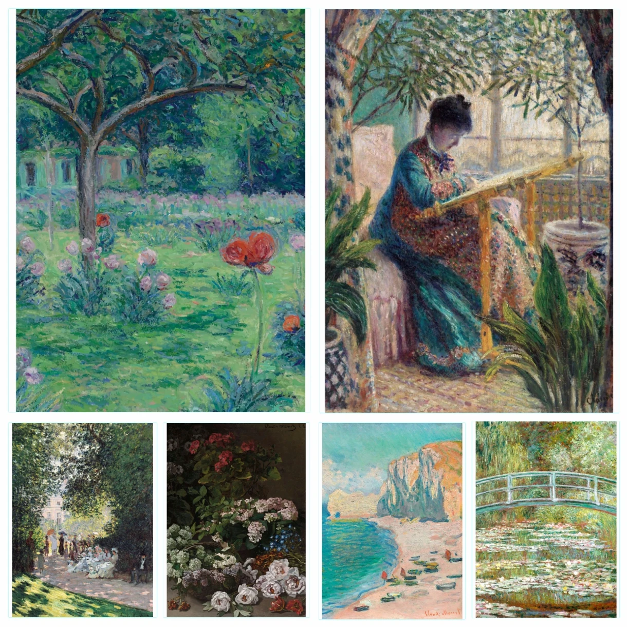Berühmtes Claude Monet-Kunstwerk, 5D-Diamantgemälde zum Selbermachen, Wandbild für Schlafzimmer, Büro, Heimdekoration, Kunsthandwerk, Strasssteine, Geschenke