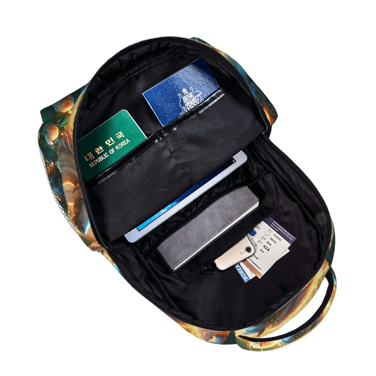 Glowing Horse Carousel With Roses Around Backpack Hot Sale Daypack Large Capacity BookBag School Bag Shoulder Bags for Men Women