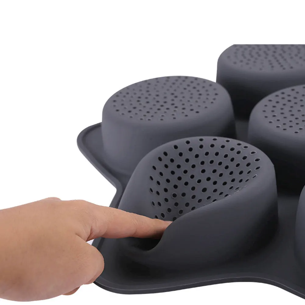 

Multi-Grid Silicone Burger Mold DIY Meat Pie Bread Pan Baking Mold Nonstick Heat Resistant Air Fryer Muffin Tray Household