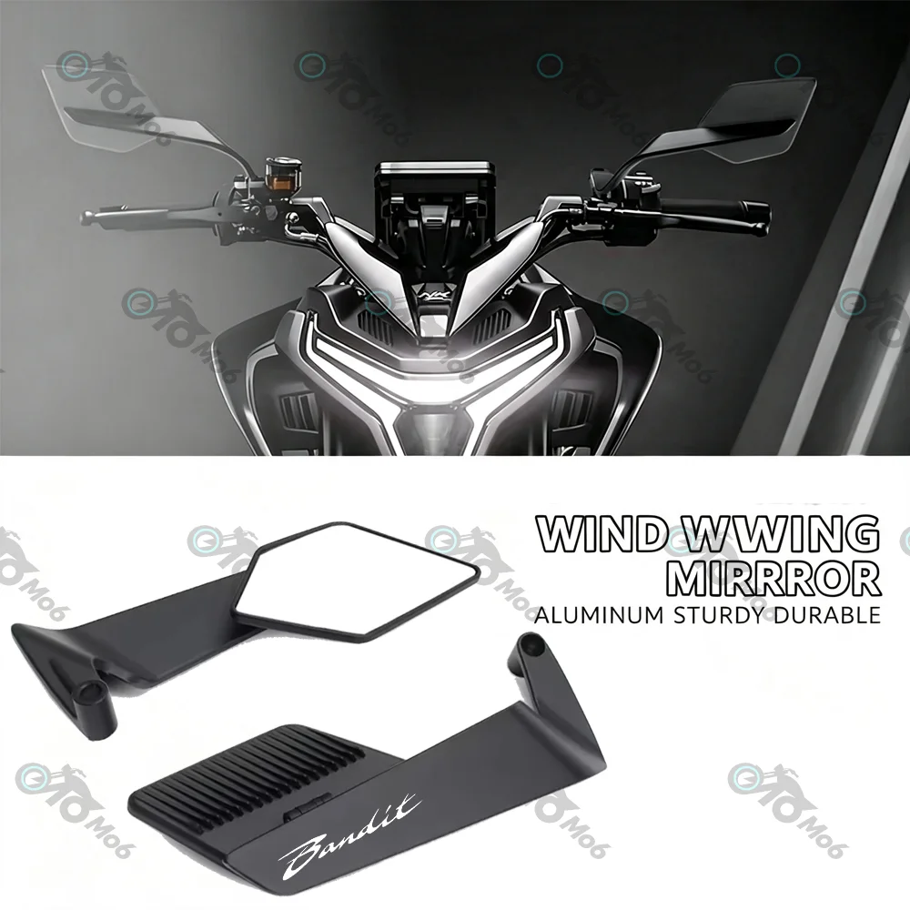 Motorcycle Fold Rearview Mirrors Aluminum Alloy Adjustable Universal HD Side Mirrors For Bandit GSF 250 400 600 650 650S 1200 12