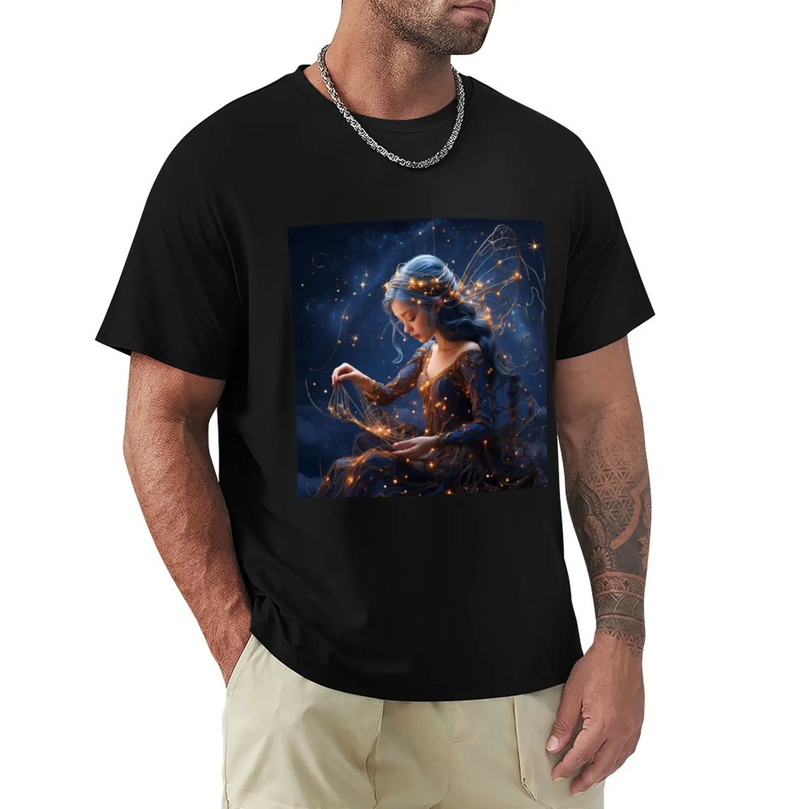 Cosmic Tapestry Weaver Fairy of Starlight T-Shirt baggy shirts anime tshirt shirts graphic mens graphic t-shirts big and tall