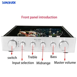 Sunbuck MP500 EH6922 Tube Preamplifier with tone balanced input OPA2604AP EH6922 Tube Preamp HIFI Power Amplifier Audio