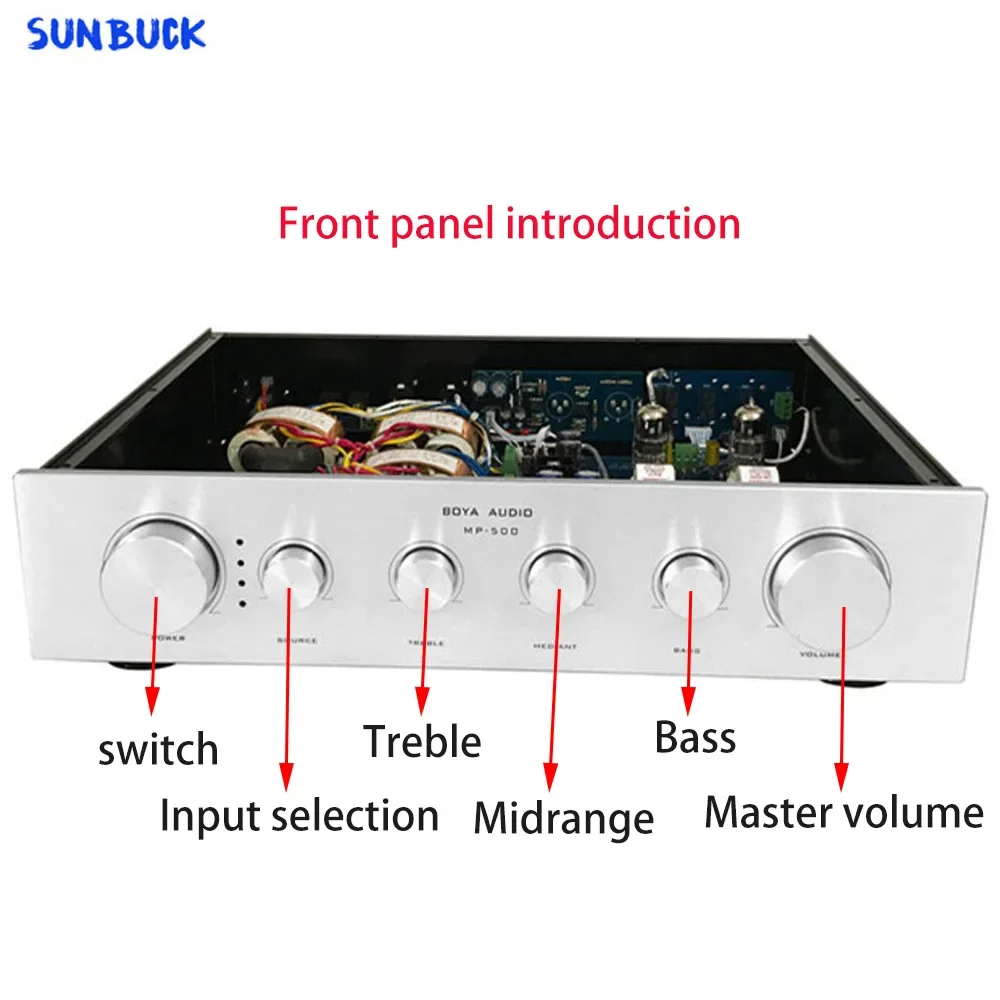 Sunbuck MP500 EH6922 Tube Preamplifier with tone balanced input OPA2604AP EH6922 Tube Preamp HIFI Power Amplifier Audio