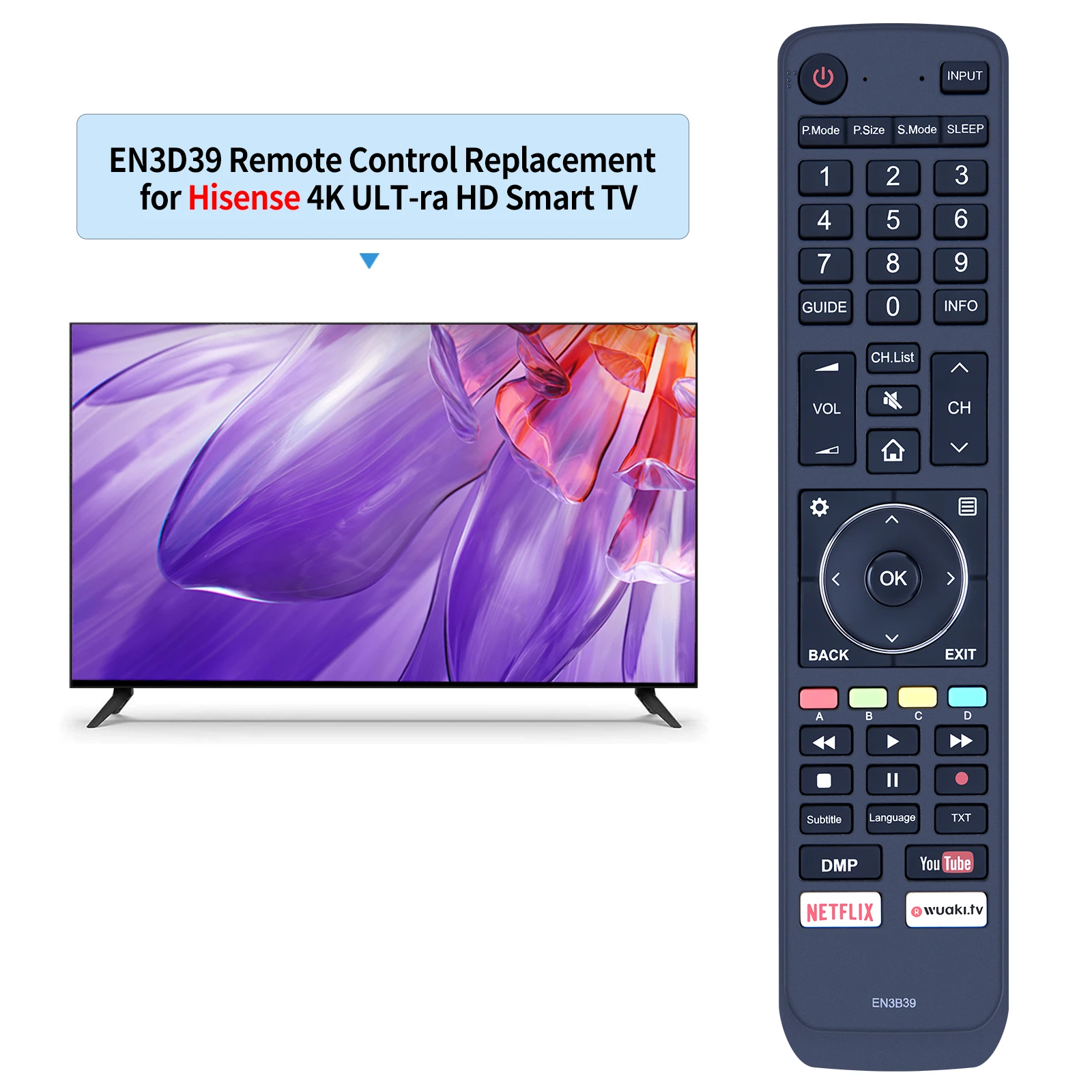 EN3D39 для пульта дистанционного управления HISENSE TV EN3G39 EN3H39 H45N5750 H50N5900 H50N6800 H55N6800