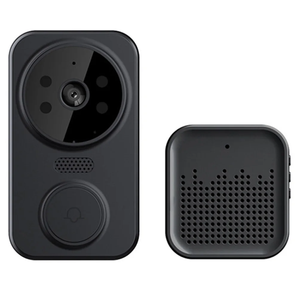 ホームビデオ用の小さな黒と白のドアベル,スマートワイヤレス,屋外および屋内用のカメラ