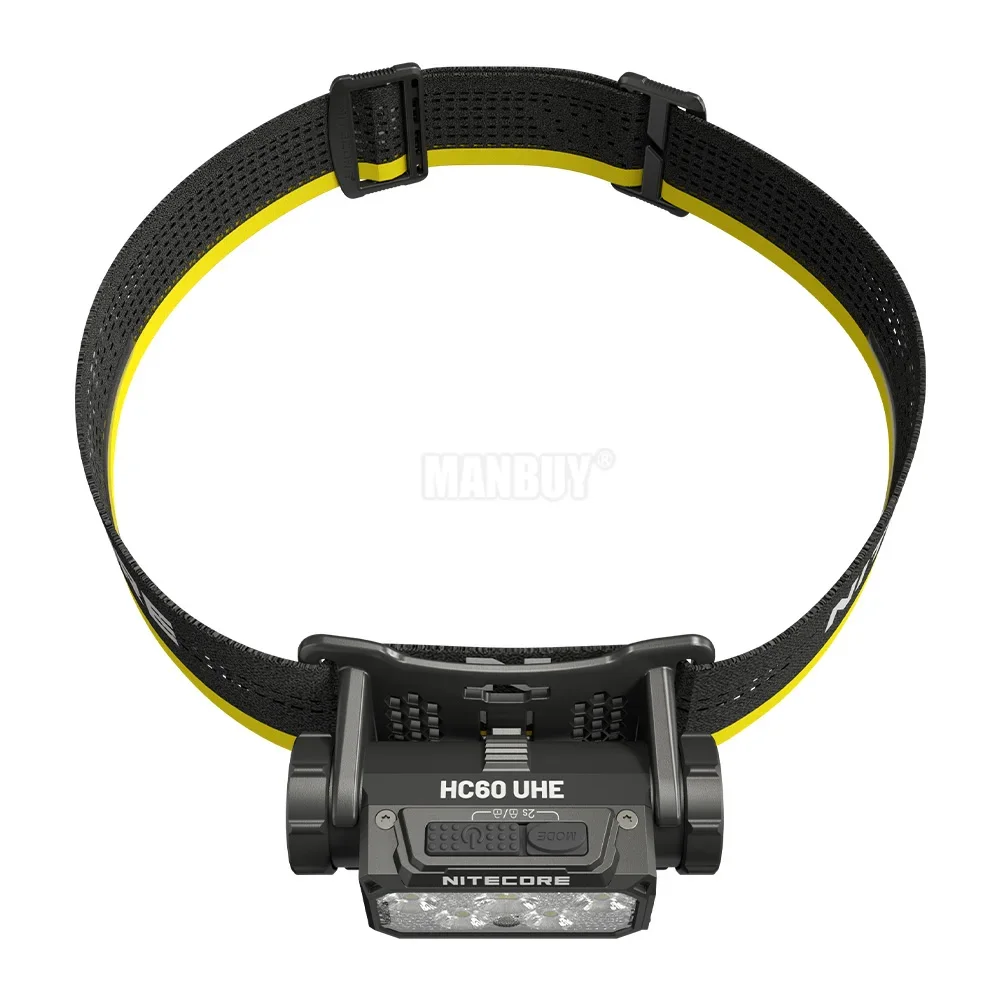 Original NITECOREHC60 UHE Headlamp 1600 Lumens Type-C Rechargeable LED Headlight Dual Beam + NL1840 4000mAh 18650 Li-ion Battery