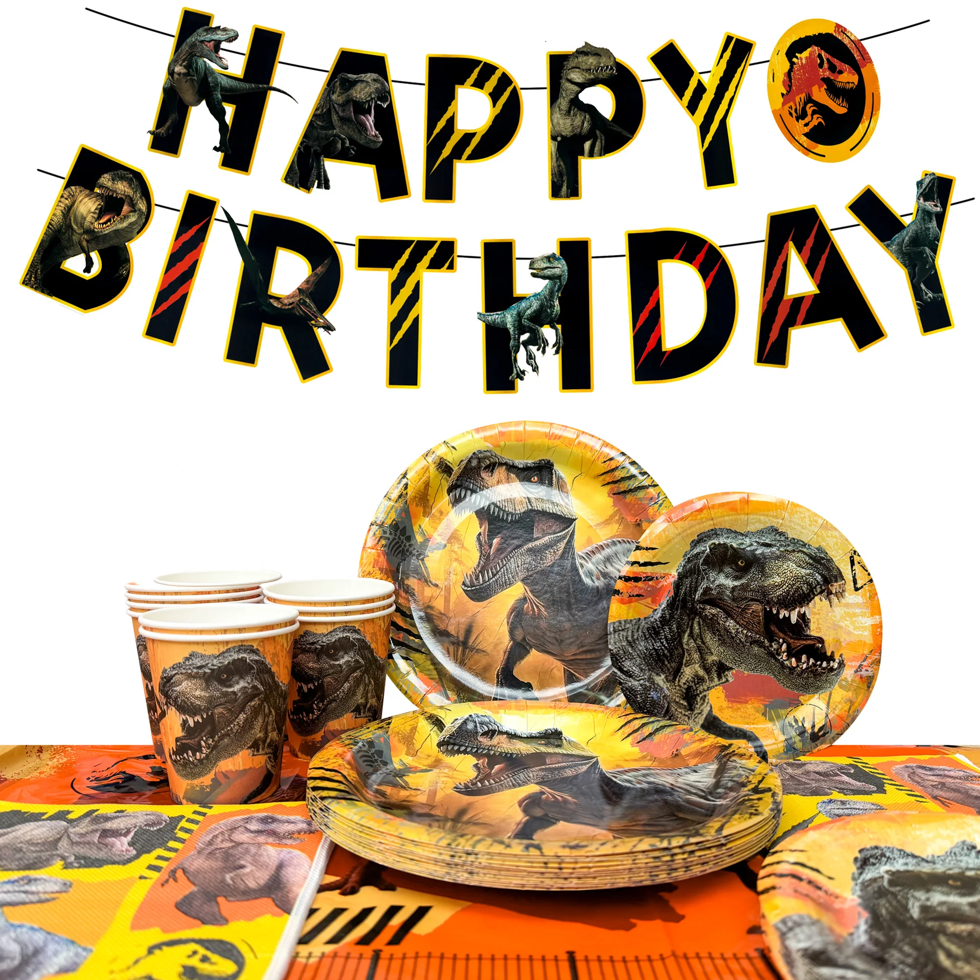 Jurassic World Dinosaur Birthday Party Supplies Set