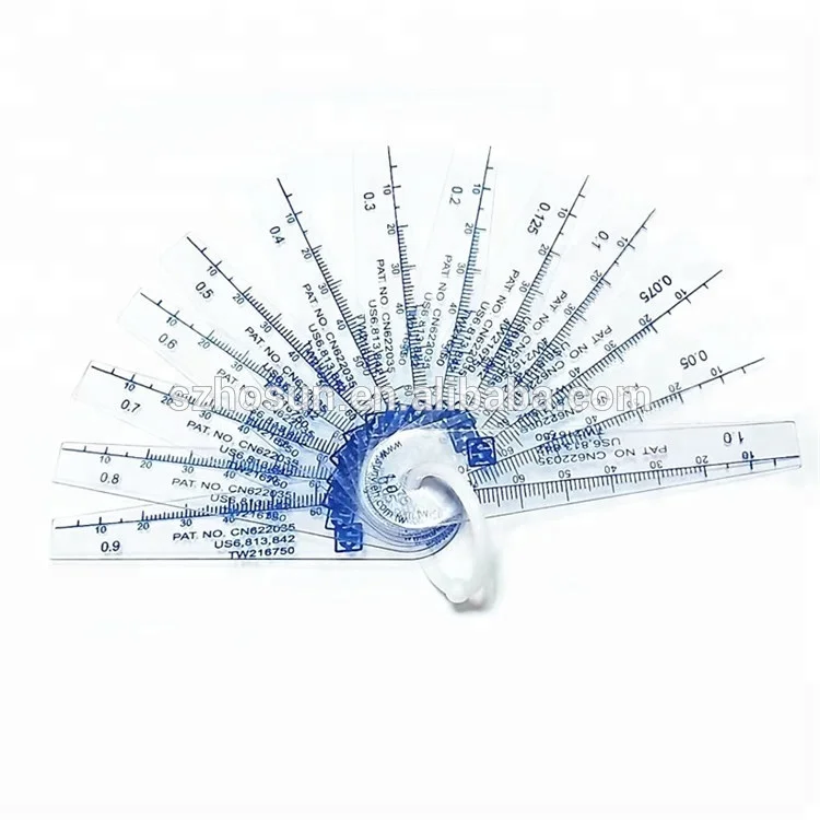 Widely Used High Quality Plastic  Coating  Thickness Gauge Measuring Range 0.02 to 1.00mm 16pcs/set
