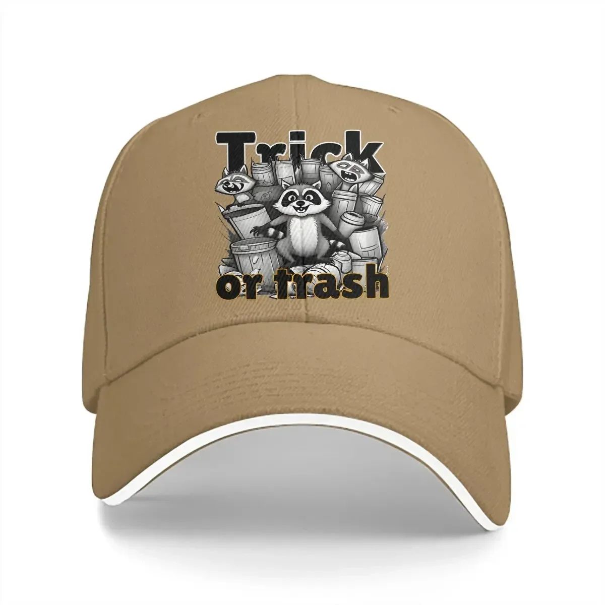Summer Cap Sun Visor Trick Or Trash Hip Hop Caps Raccoon Lover Cowboy Hat Adjustable Peaked Hats image 6