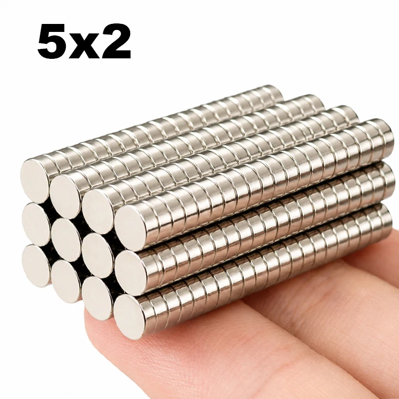 Imán redondo súper potente de 5x2mm, imán de neodimio NdfeB N35, imanes magnéticos permanentes fuertes, imán para refrigerador, 1000/30 Uds.
