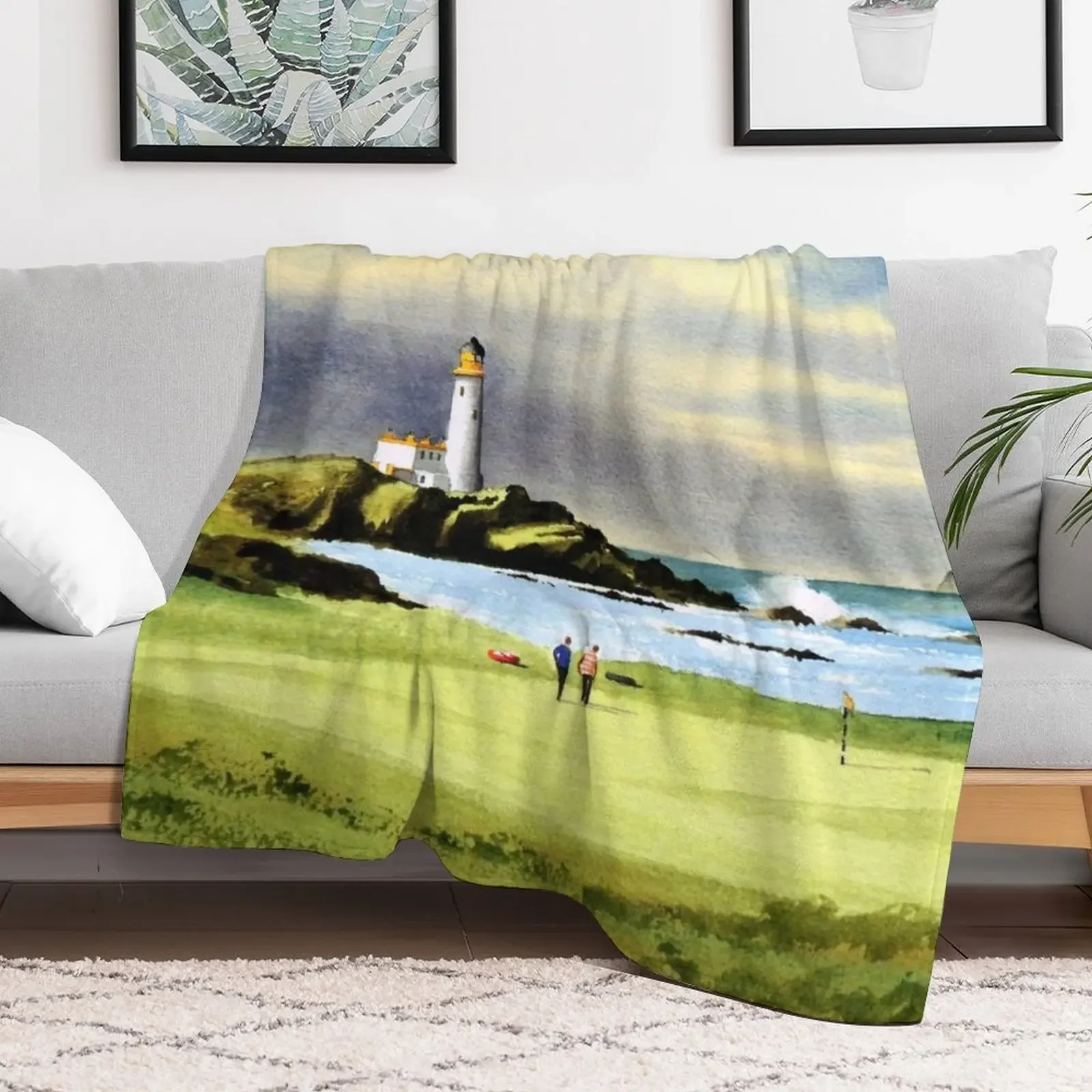 Turnberry Golf Course Scotland 10th Hole Throw Blanket Sofas Heavy Blankets