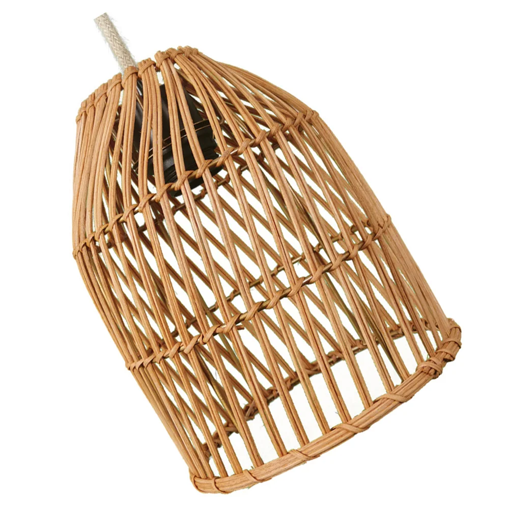 

Rattan Bamboo Chandelier Hanging Lamp Shades Retro Lampshade for Decorative Cover Restaurant Pendant Woven Light