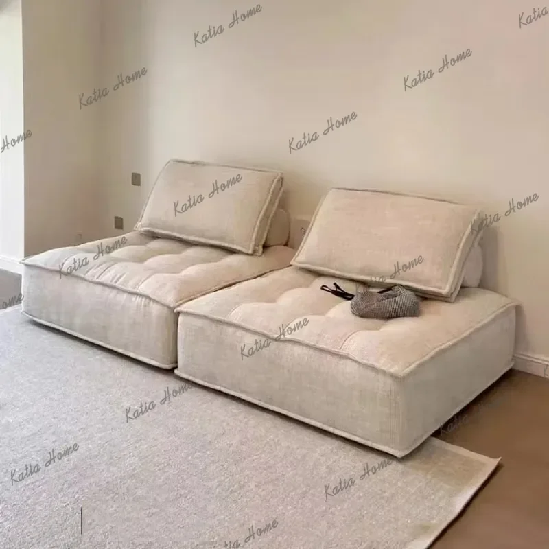 FG Designer Beige Living Room Sofas Girly Minimalist Sleeper Recliner Living Room Sofas Modern Nordic Divano Moderno