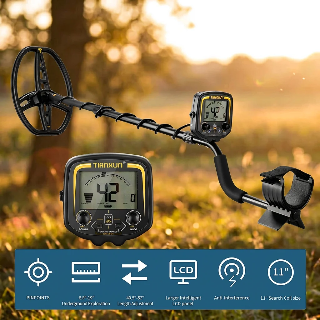 TX-850 Metal Detector Underground Professional Depth 2.5m Scanner Search Finder Gold Detector Treasure Hunter Pinpointer 11inch