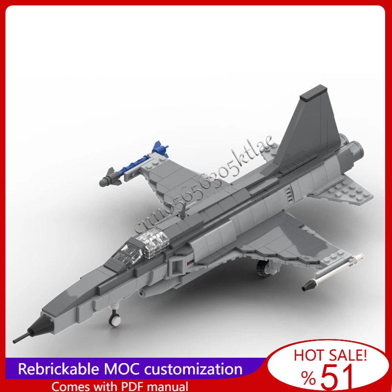 

465PCS MOC Northrop F-5N Tiger Fighter Jet Aircraft Model Building Block Creative Assembly Toys For Kids Surprise Christmas Gift