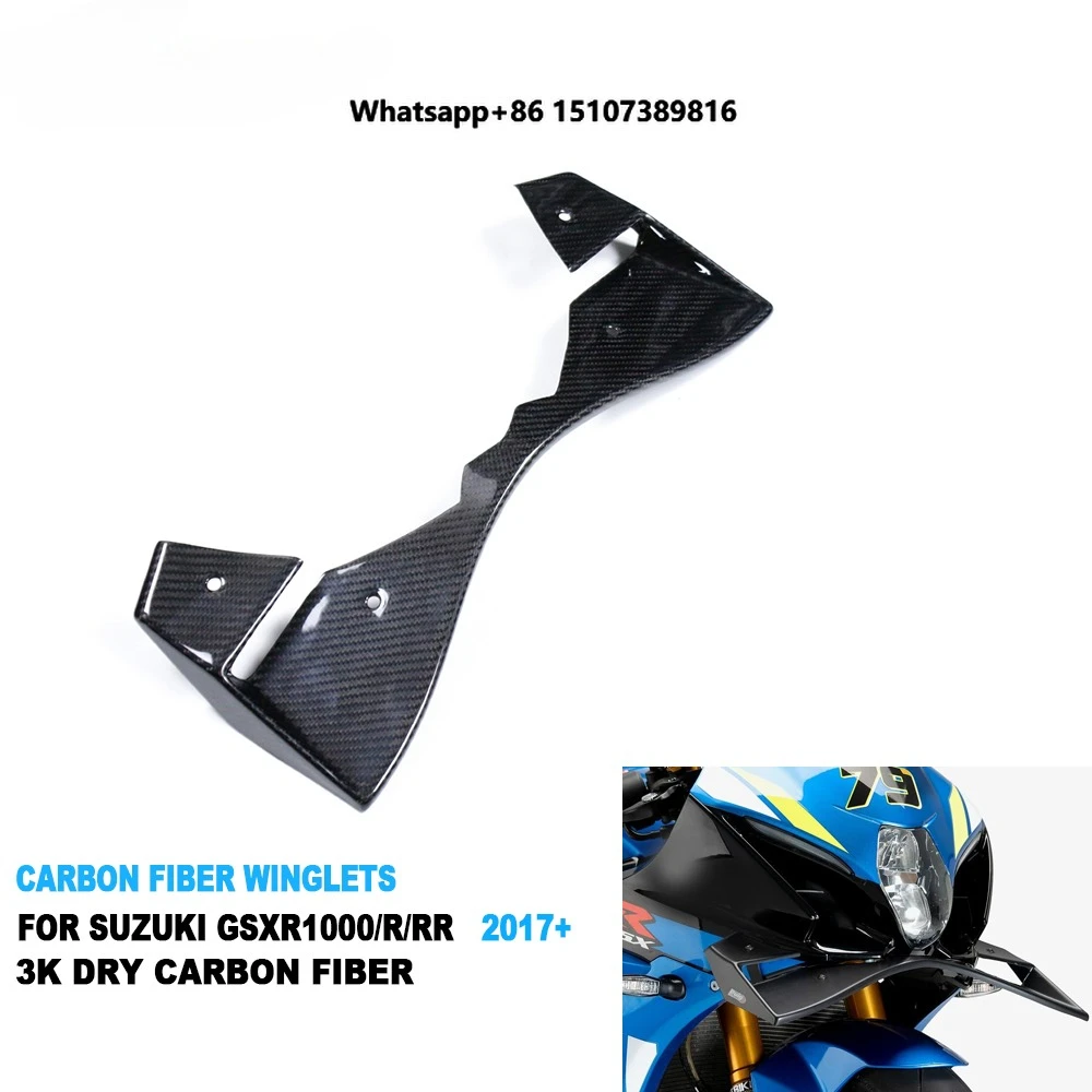 

100% Real Dry Carbon Fiber GP Frontal Downforce Spoilers Winglets for GSXR1000 GSXR1000R GSXR1000RR 2017-2025