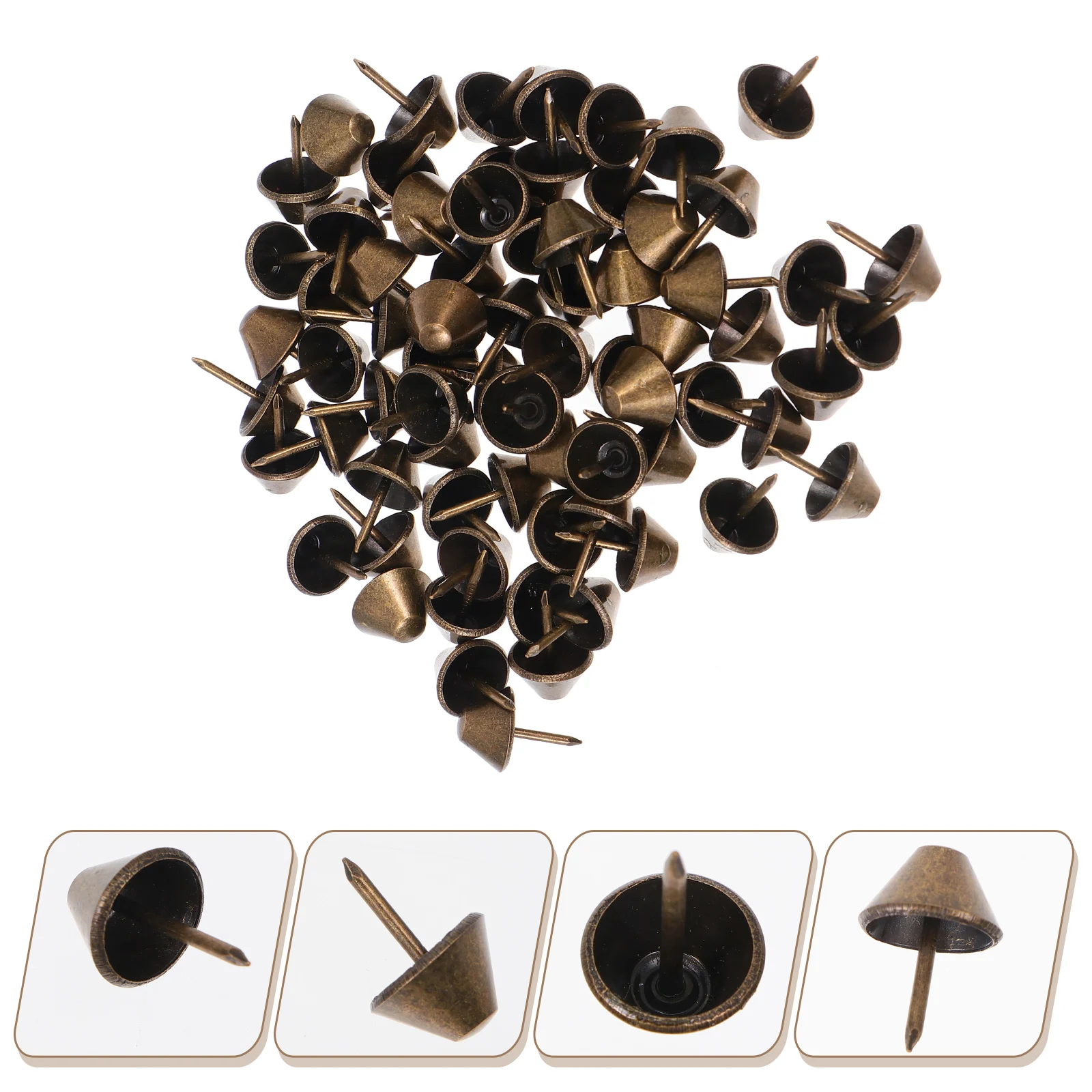 

100 Pcs Upholstery Tacks Furniture Nails Decorative Thumbtack Iron Sofa Bed Chair DIY Project Bubble Home