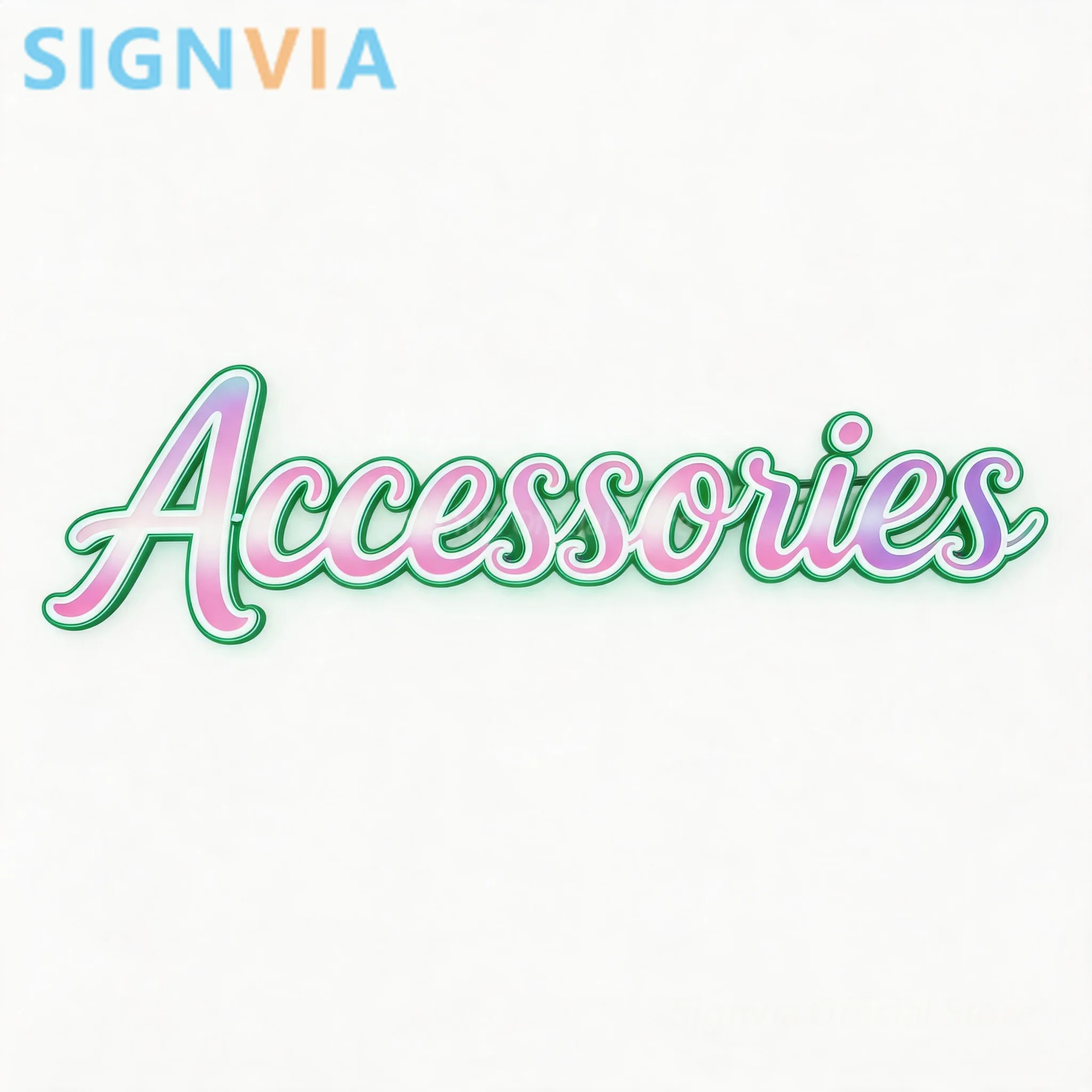 3D Acrylic Led Luminous Accessories Sign, Custom Neon Restaurant Logo, Light Behind Luxury Brand Business Shop Letter Signage view 4
