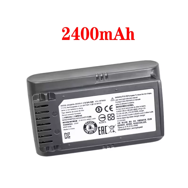 21.6V 5000mAh Nieuw voor Samsung JET65 JET60 VCA-SBTA60 stofafscheider vervangende batterij