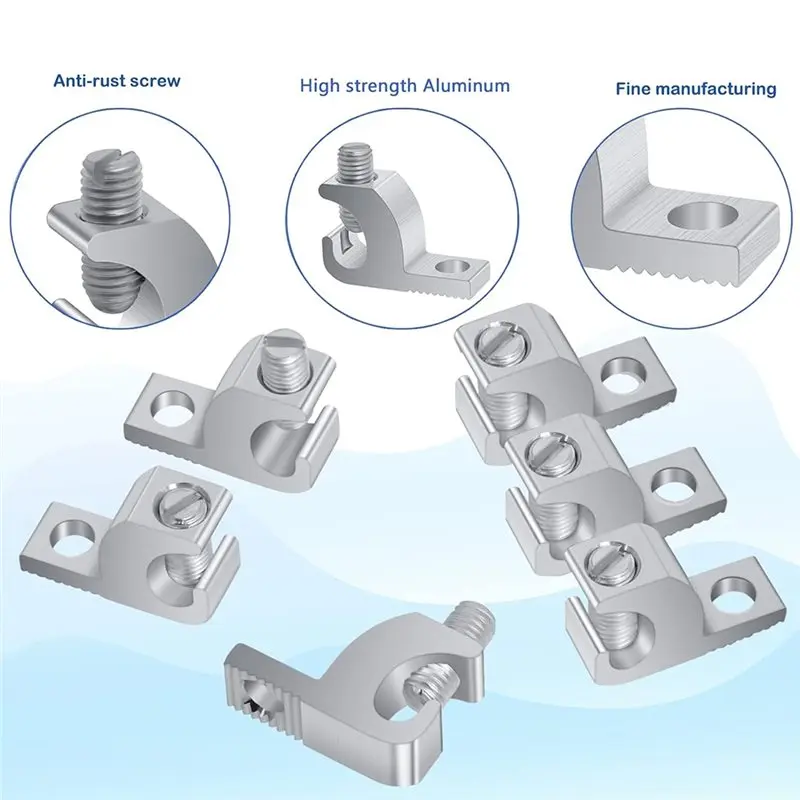 【Price Drop !!】Corrosion-Resistant For 4-14 Gauge Wire Aluminum Pool Bonding Lug- High Conductivity, 20-Pack
