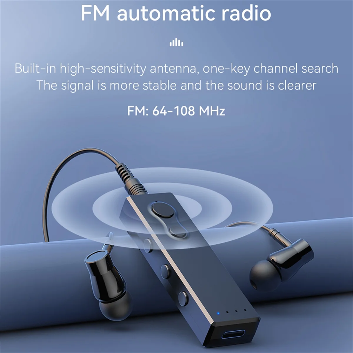 راديو FM محمول للجيب 64-MHz سماعة رأس رياضية ، بلوتوث ، جهاز استقبال مع سماعات أذن ، مشغل MP3 ،