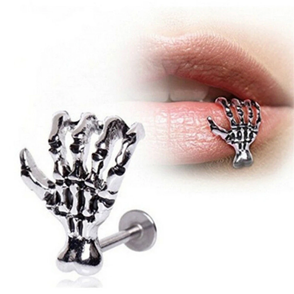 

4Pcs Cool Lips Studs High Polished Anti-Rust Lip Jewelry Stylish Labret for Men and Women Outdoor Party