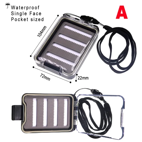 Imagen 2 del producto Vampfly-caja de pesca impermeable para moscas, tubo de serpentina para moscas secas, trucha, salmón, moscas de pesca, gancho, accesorio, caja de aparejos