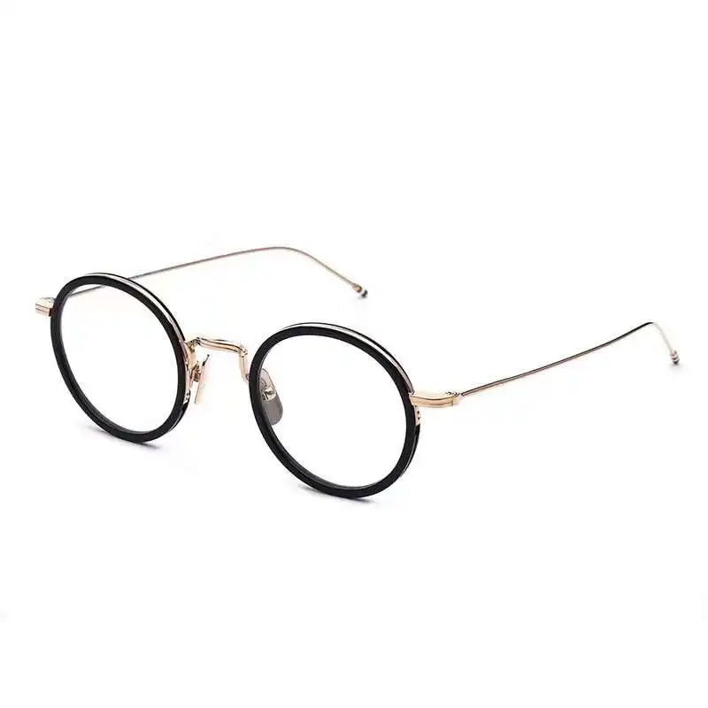 

Thom Brand Blue Light Titanium Alloy Eyeglasses TBX906 Retro Round Men Frame Prescription Women Spectacle With Original Box