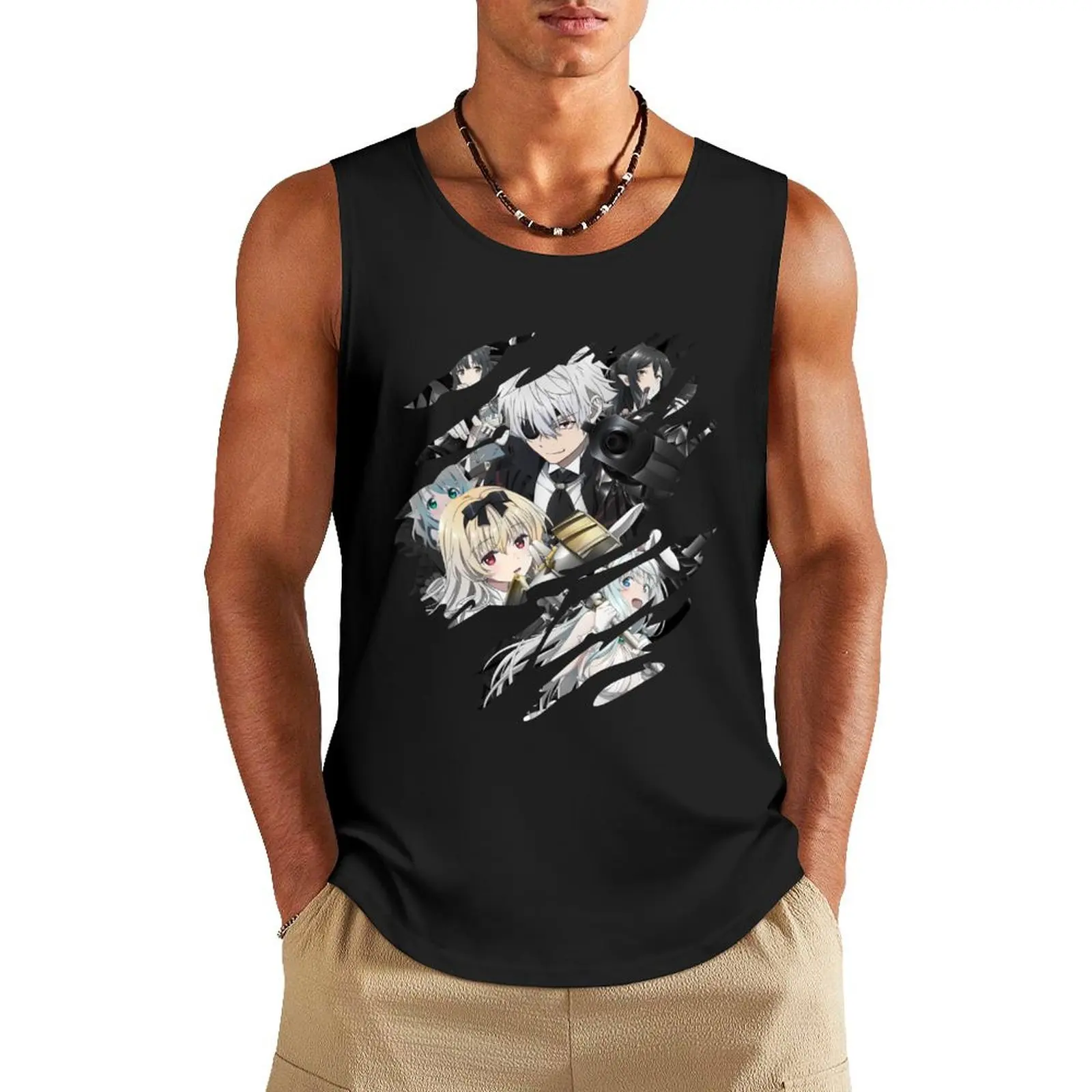 Arifureta Cool Design Tank Top plain t-shirt anime gym shirt man