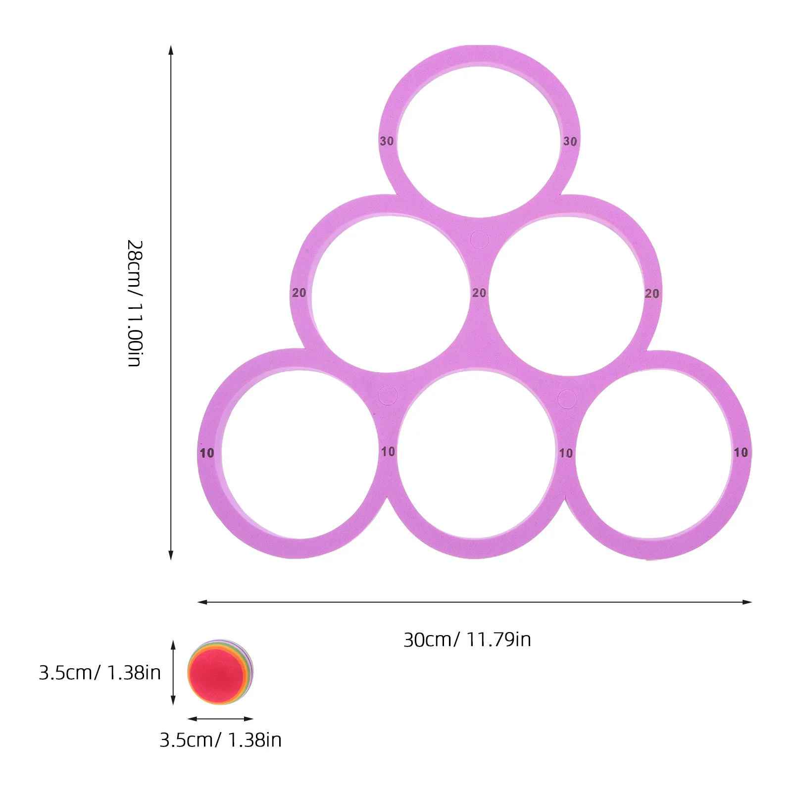 مجموعة ألعاب رمي الحلقات العائمة للمسبح، مصنوعة من مادة EVA، تتضمن 12 كرة مع علامات تسجيل النقاط، ألعاب رمي الحلقات العائلية الخارجية للمراهقين
