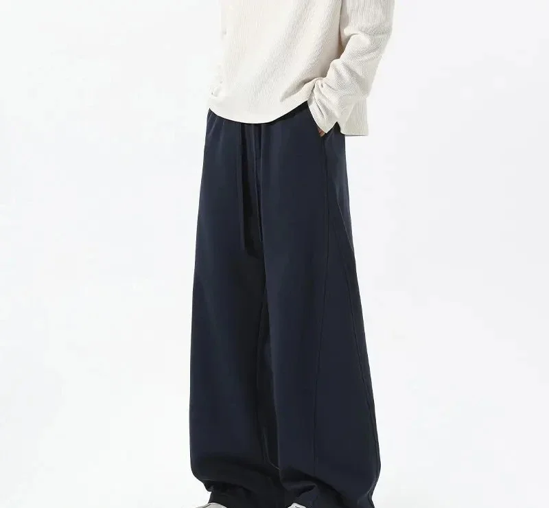 Men's Casual Sports Original Gothic Dark Design Loose Straight Leg Pants, The First Choice for Autumn New Style Matching