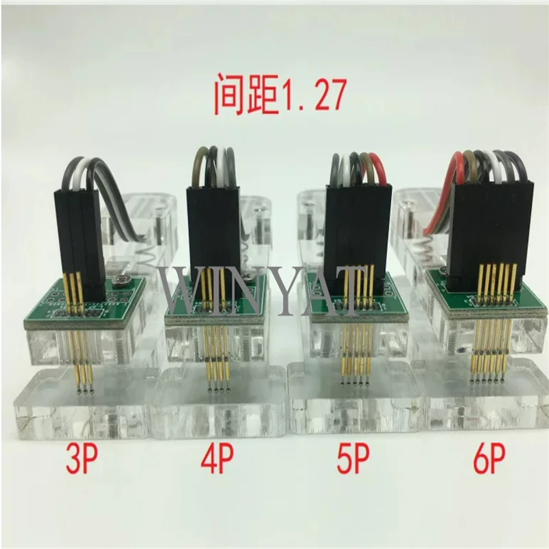 Test stand PCB Clip Single 1.27mm Single Row Spacing Clamp Fixture Pogo Pin Download Program Burn With Box DuPont