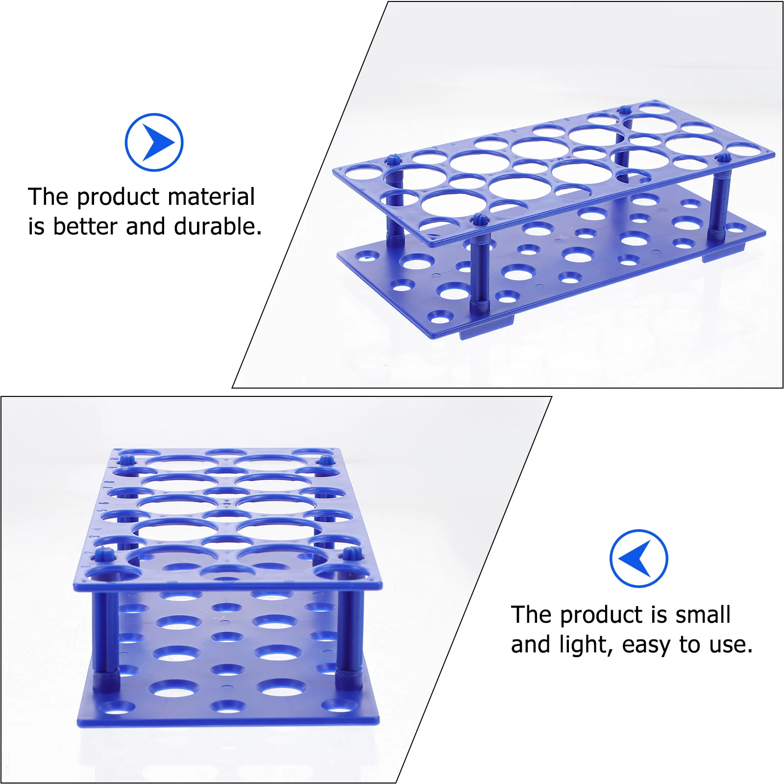 

2Pcs Centrifuge Tube Holder Test Tube Racks Detachable Plastic Stand Stable Desktop Organizer Laboratory Supplies for 15ml 50ml