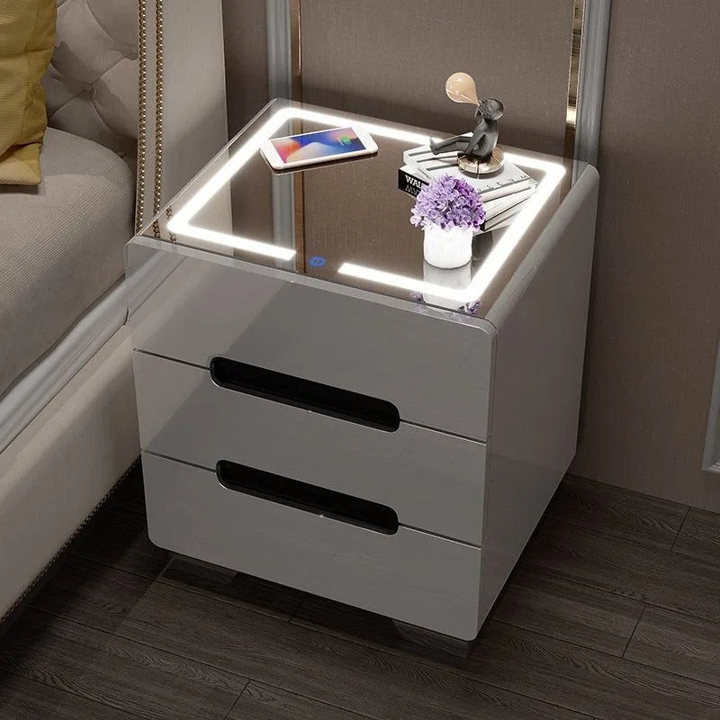 Phone Charger Simple Nightstand Luxury Unique Funny Floor Nightstand Minimalist Storage Armoires De Chambre Home Accessories