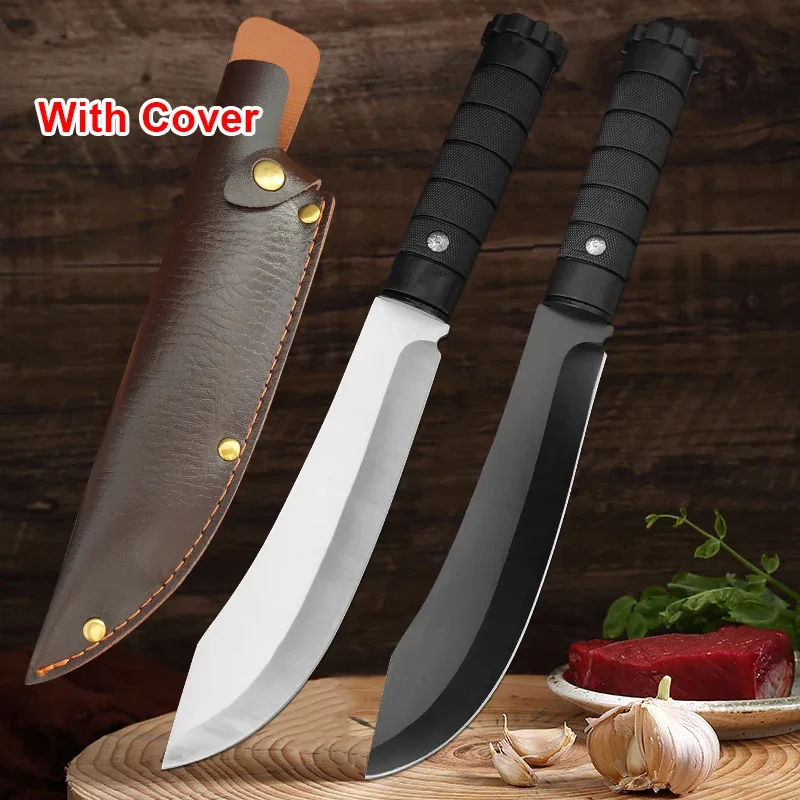 Professional Chef Knife Stainless Steel Kitchen Cleaver Fish Fruit Vegetable Slicing Meat Knife Butcher Cooking Knife with Cover