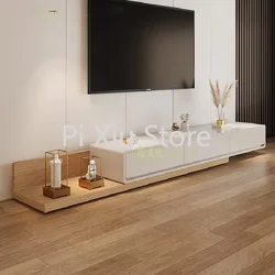 Suporte de monitor móvel para sala de estar, console moderno, grande armário de TV branco, meuble TV, mural mobiliário doméstico, luxo