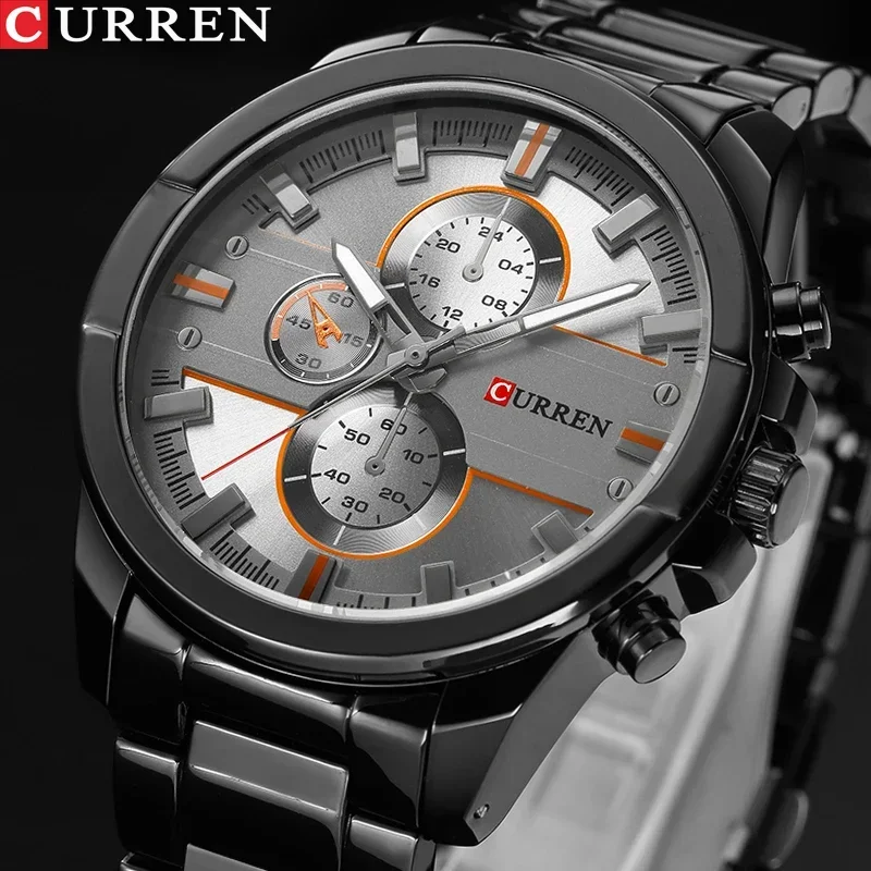 

CURREN M8274 Luxury Casual Men Watches Military Quartz Male Wristwatch Stainless Steel Waterproof watch 2024 Relogio Masculino