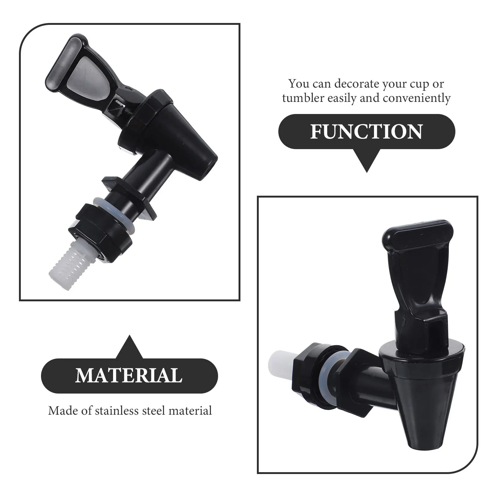 Grifo de acero inoxidable de alta calidad para tarro de vino, cubo de cerveza, conector Universal, solución de grifo para tanque de agua