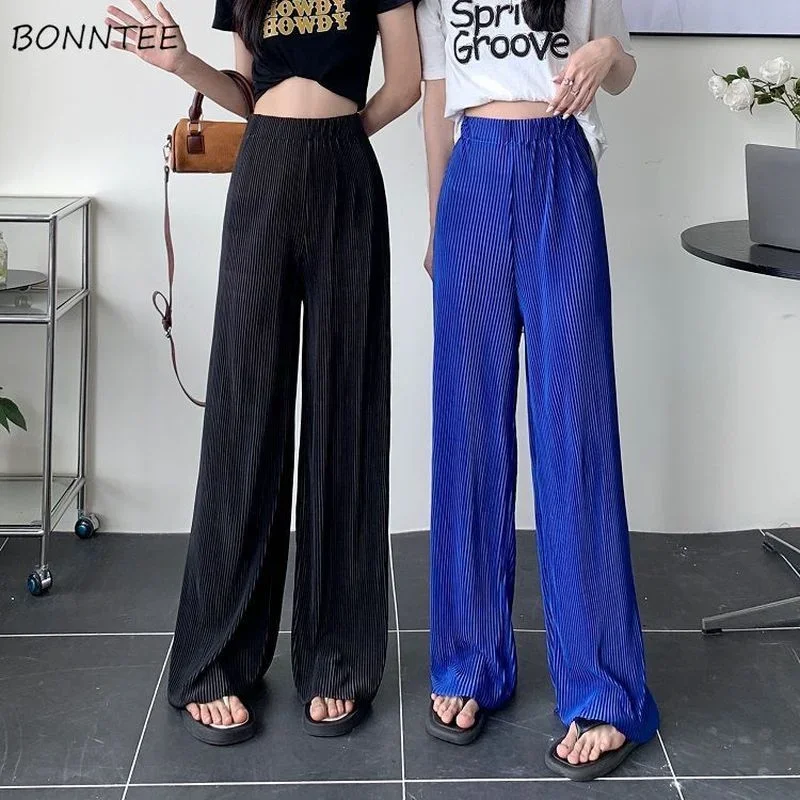 Pantalon Baggy Style BF pour femmes, taille haute, populaire, doux, assorti avec tout, amis d'été, décontracté, nettoyage quotidien, Chic, confortable, droit Ins