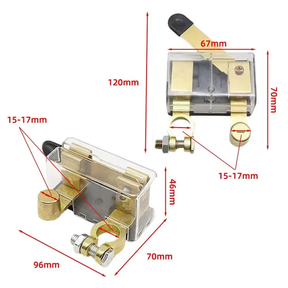 Interruptor isolador de bateria 12V/24V - Desconexão de faca para carro, marinho, barco, snowboard e ciclismo